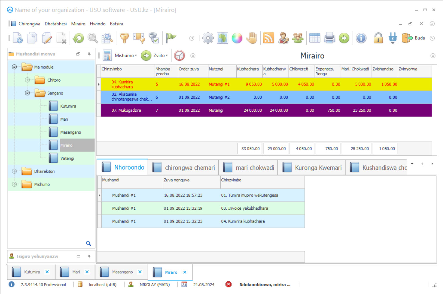Accounting yekushambadzira masevhisi - Chirongwa screenshot
