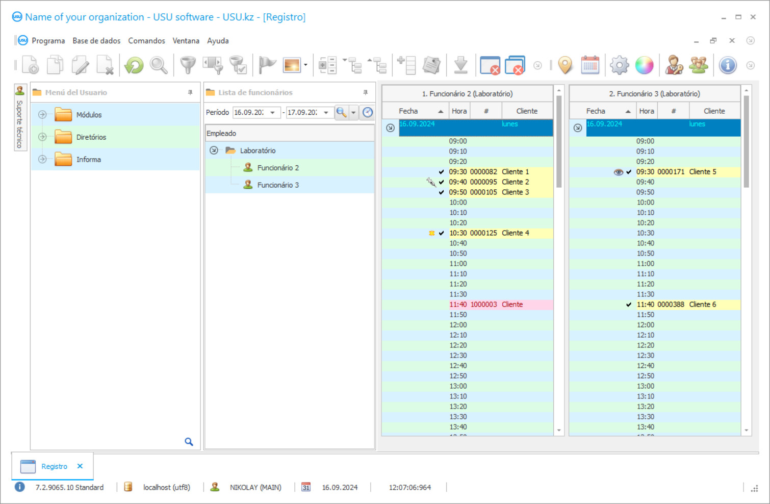 Software para laboratório - Captura de tela do programa