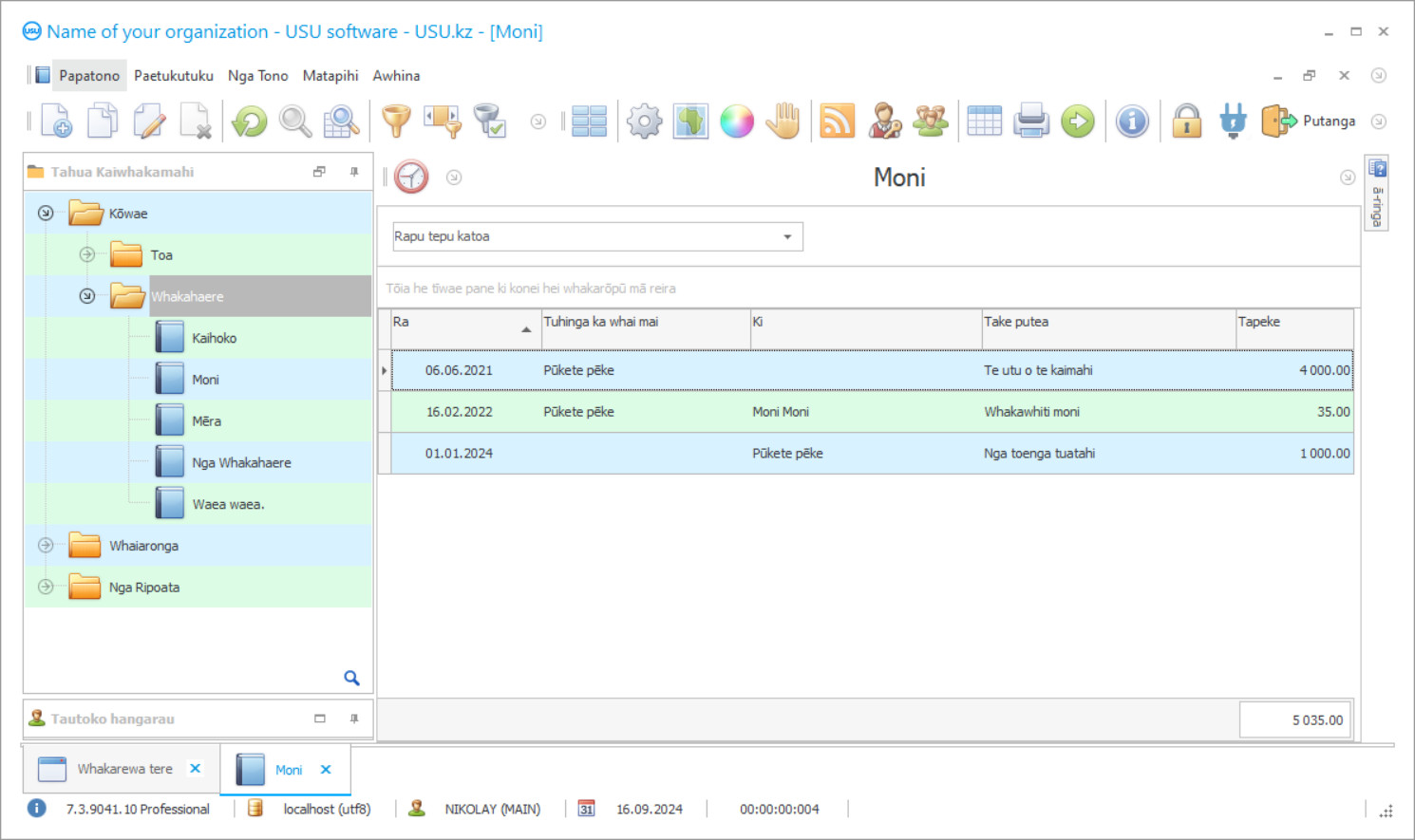 Te kaupapa kaute mo te kaipakihi takitahi - Whakaahuatanga hōtaka