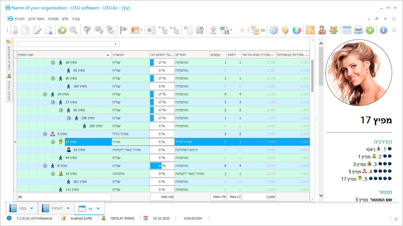 תכנית לחברת שיווק רב-מפלגתית - צילום מסך של התוכנית
