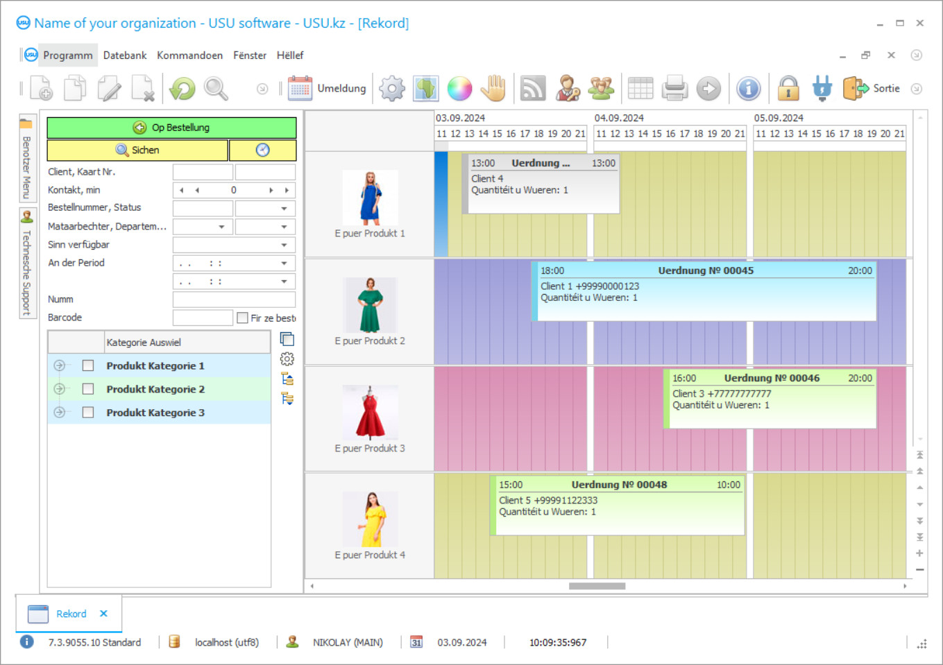 Programm fir d'Locatioun - Programm Screenshot